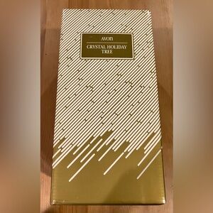 NEW in Box Avon Vintage 1990 Crystal Holiday Tree Battery Operated Color Change